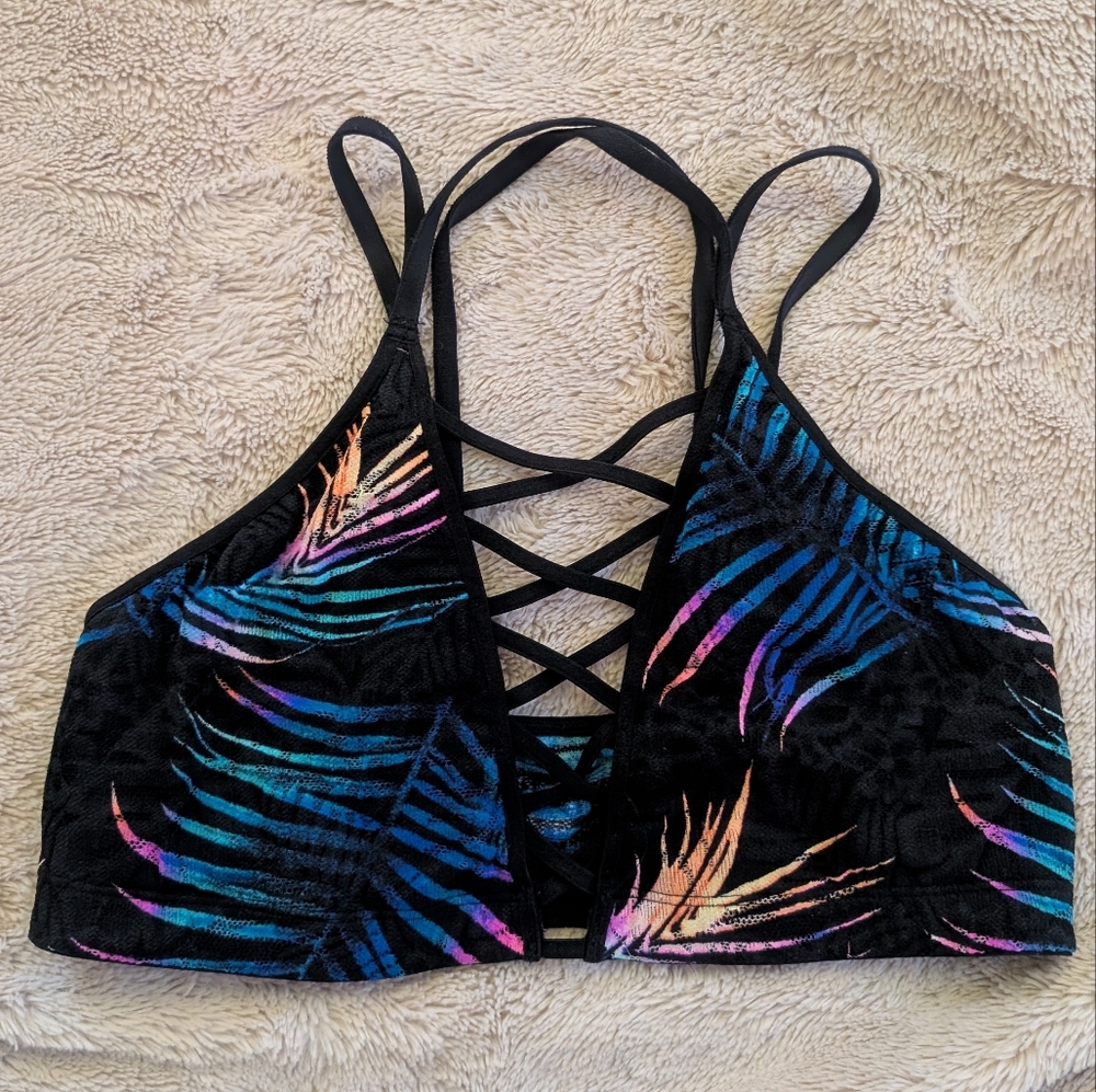 Victoria's Secret Pink Unlined Caged Bralette Size Small Tropical